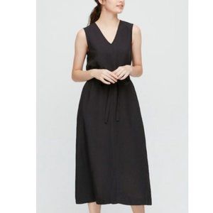 Uniglo Linen-Blended, A Line Midi: Large